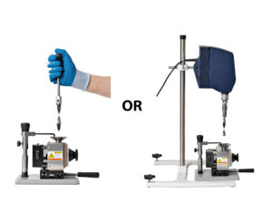 Hand mixing tool vs. overhead mixer.